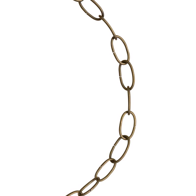 Koch Industries #10 Antique Brass Gold Steel Decorative Chain .175 in. D 600 in.