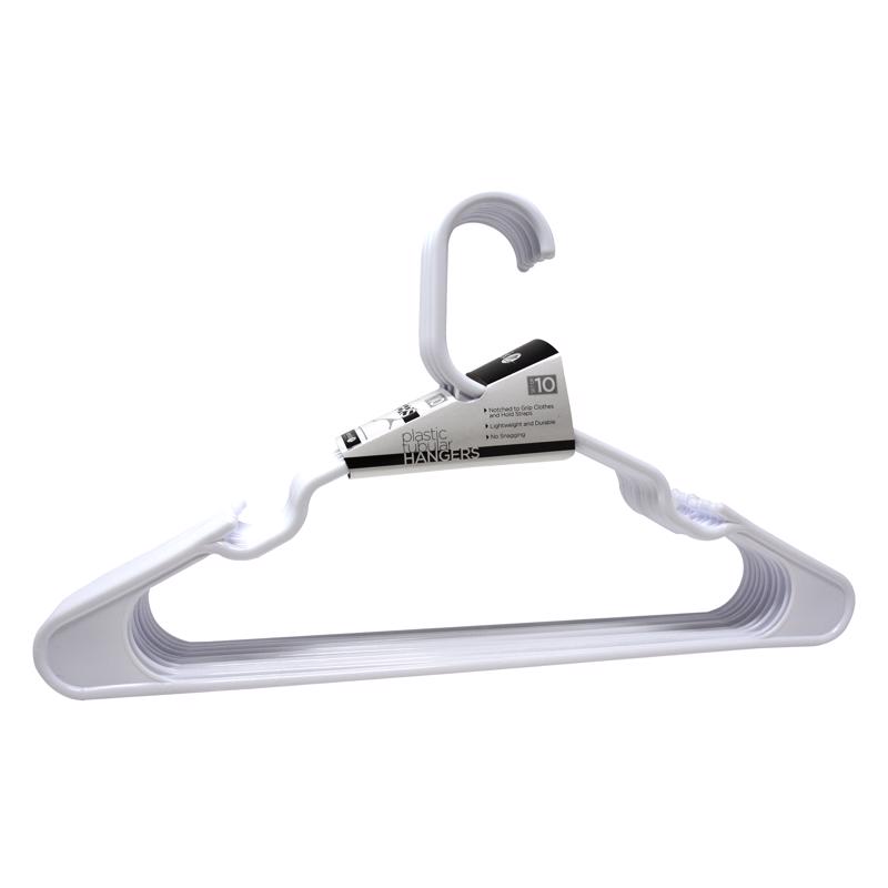ClosetSelect Plastic White Hanger 10 pk