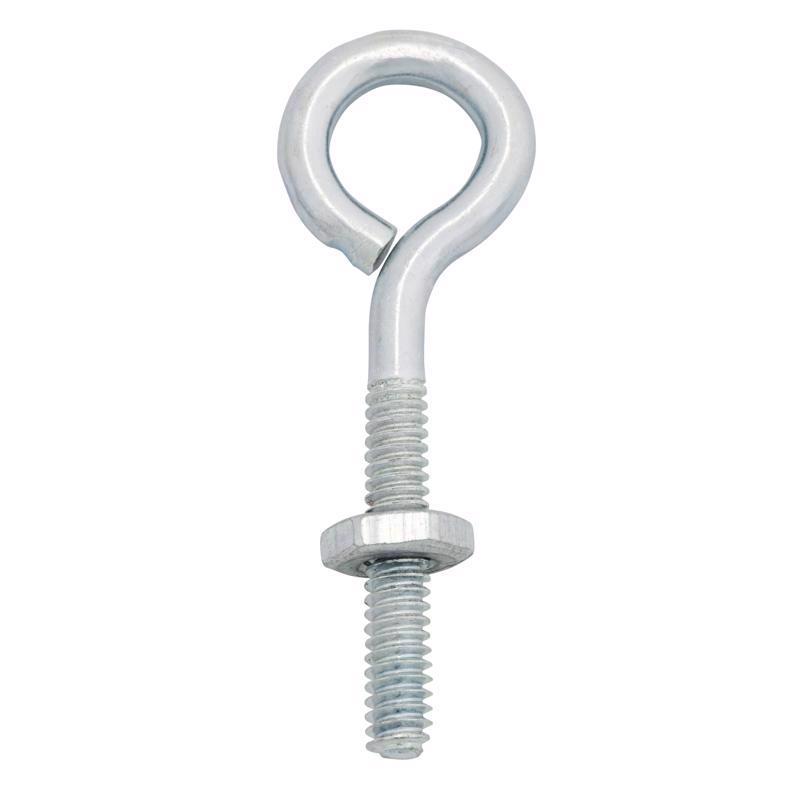 Hampton 3/16 in. X 2 in. L Zinc-Plated Steel Eyebolt Nut Included (Pack of 10)