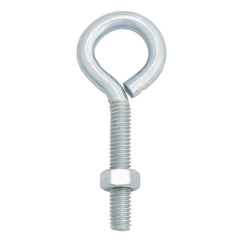 Hampton 5/16 in. X 3-1/4 in. L Zinc-Plated Steel Eyebolt Nut Included (Pack of 10)