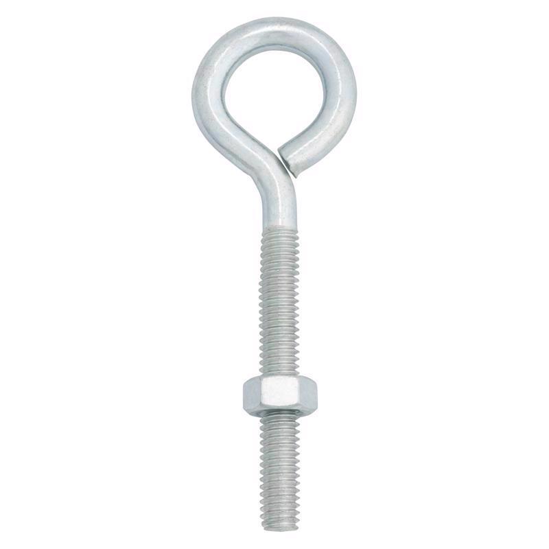 Hampton 5/16 in. X 4 in. L Zinc-Plated Steel Eyebolt Nut Included (Pack of 10)