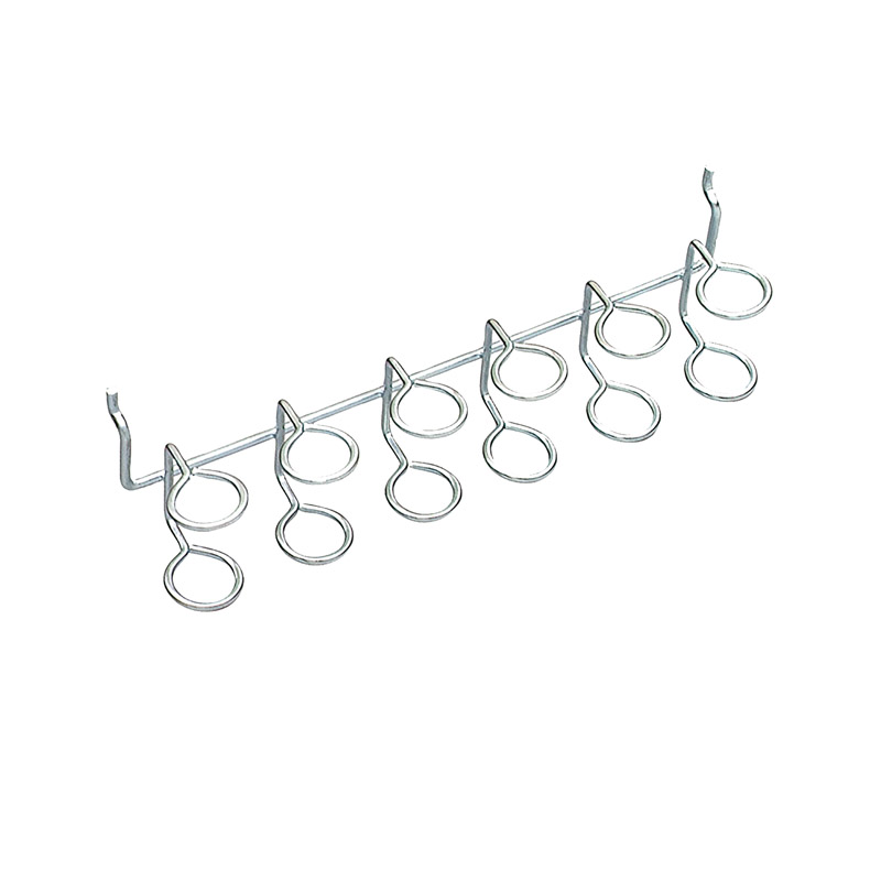 Crawford Zinc Plated Silver Steel 11.8 in. Multi-Tool Peg Hook Rack 1 pk