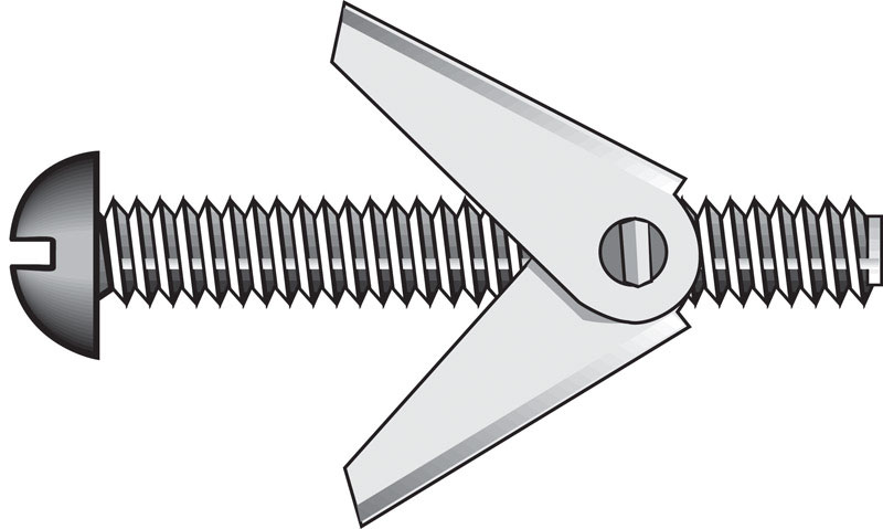 HILLMAN Fas-N- Tite 3/16 in. D X 3 in. L Round Zinc-Plated Steel Toggle Bolt 1 pk