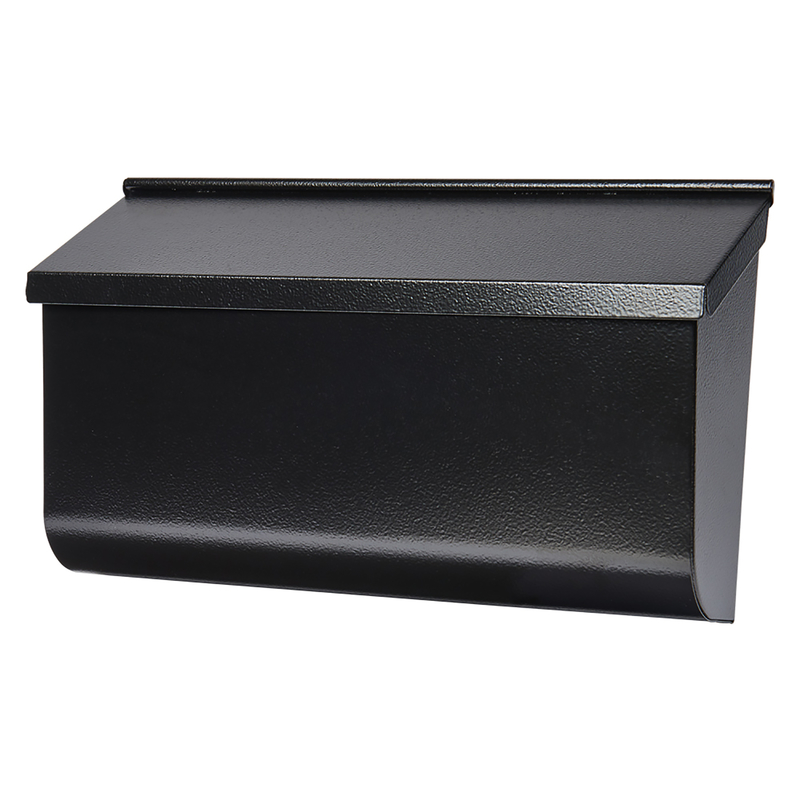 Architectural Mailboxes Woodlands Contemporary Galvanized Steel Wall Mount Black Mailbox