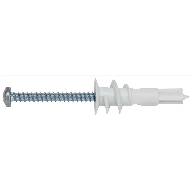 HILLMAN 0.14 in. D X 1-1/4 in. L Nylon Pan Head Wallboard Anchors 4 pc