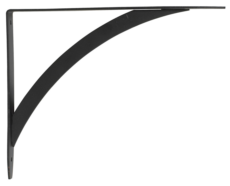 John Sterling Black Steel Shelf Bracket 12 Ga. 7-1/4 in. L 50 lb (Pack of 10)