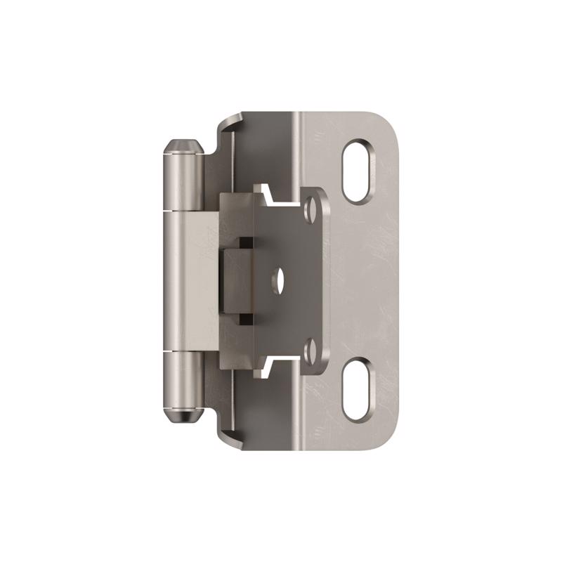 Amerock 1-1/2 in. W X 2-1/4 in. L Satin Nickel Steel Self-Closing Hinge 2 pk