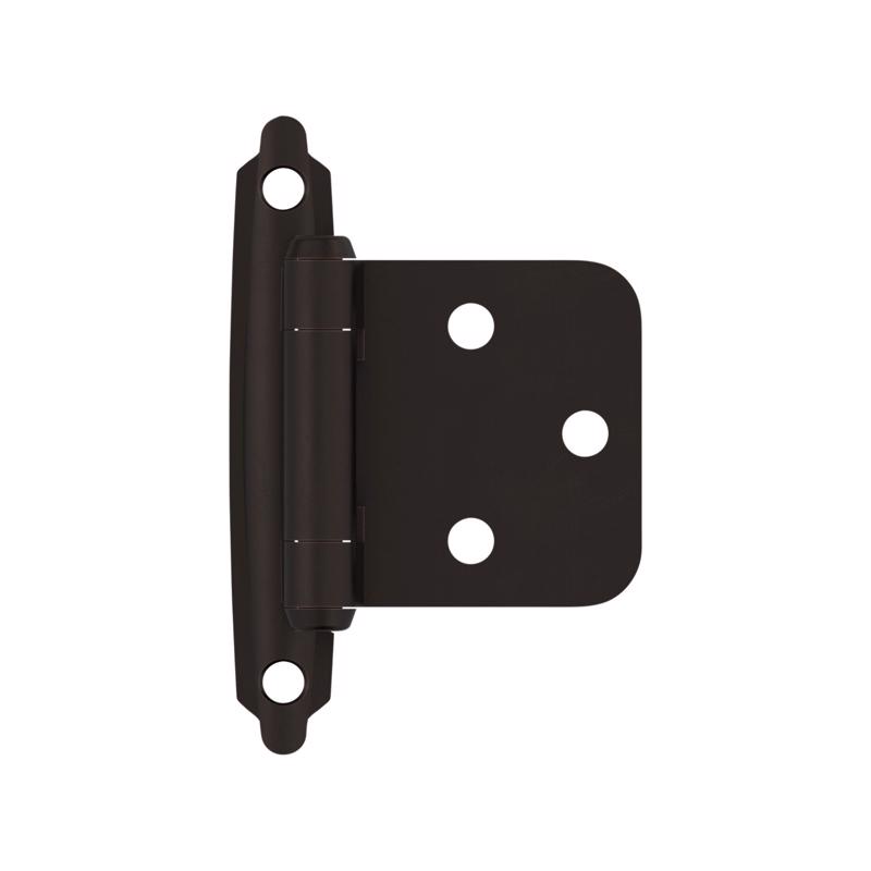 Amerock 1-13/16 in. W X 2-3/4 in. L Oil Rubbed Bronze Steel Self-Closing Hinge 2 pk