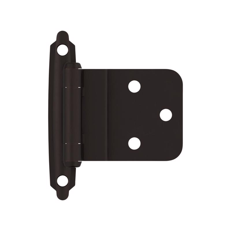 Amerock 2 in. W X 2-3/4 in. L Oil Rubbed Bronze Steel Self-Closing Hinge 2 pk