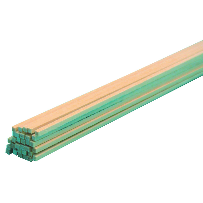Midwest Products 1/16 in. X 1/16 in. W X 2 ft. L Basswood Strip #2/BTR Premium Grade (Pack of 60)