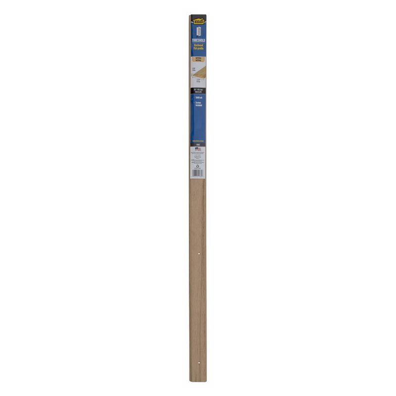 M-D Building Products 0.3125 in. H X 1.75 in. W X 36 in. L Natural Hardwood Flat Top Threshold Natur