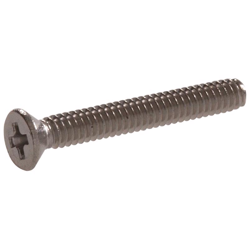 HILLMAN No. 8-32 Ga. X 1-1/4 in. L Phillips Flat Head Stainless Steel Machine Screws 100 pk