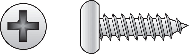 HILLMAN No. 8 Ga. X 1-1/2 in. L Phillips Pan Head Sheet Metal Screws 100 pk