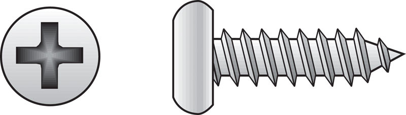 HILLMAN No. 14 Ga. X 2 in. L Phillips Pan Head Sheet Metal Screws 100 pk