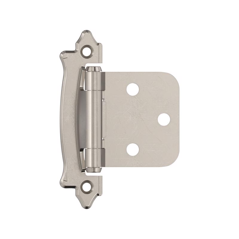 Amerock 1-3/4 in. W X 2-64/79 in. L Sterling Nickel Silver Steel Self-Closing Hinge 2 pk