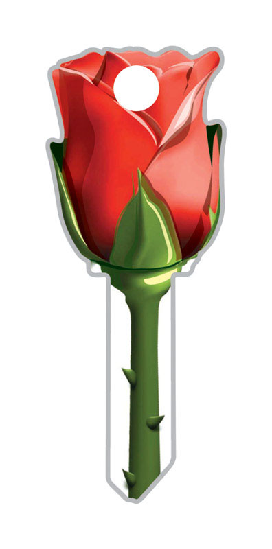 Lucky Line Key Shapes Rose House Key Blank Single For Schlage Multicolored (Pack of 5)