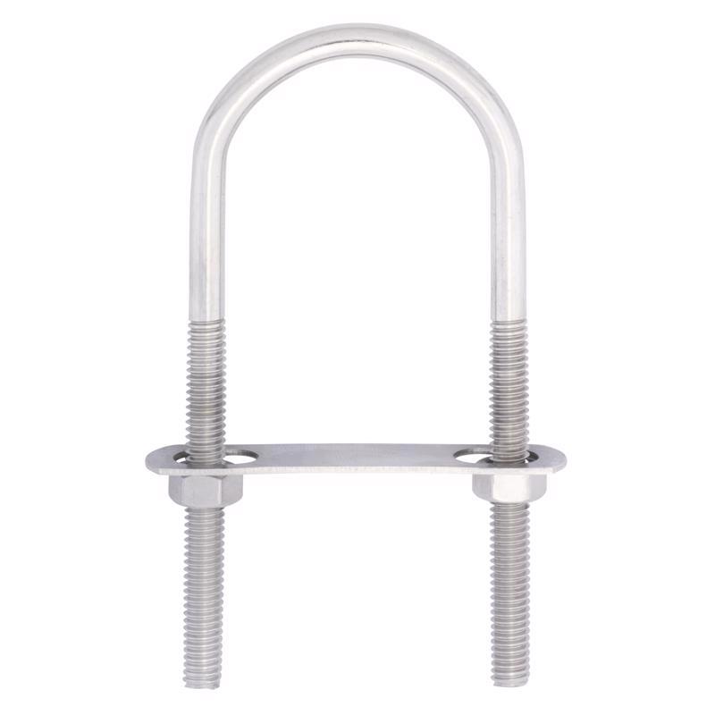 Hampton 5/16 in. X 2 in. W X 4-11/16 in. L Coarse Stainless Steel U-Bolt (Pack of 5)