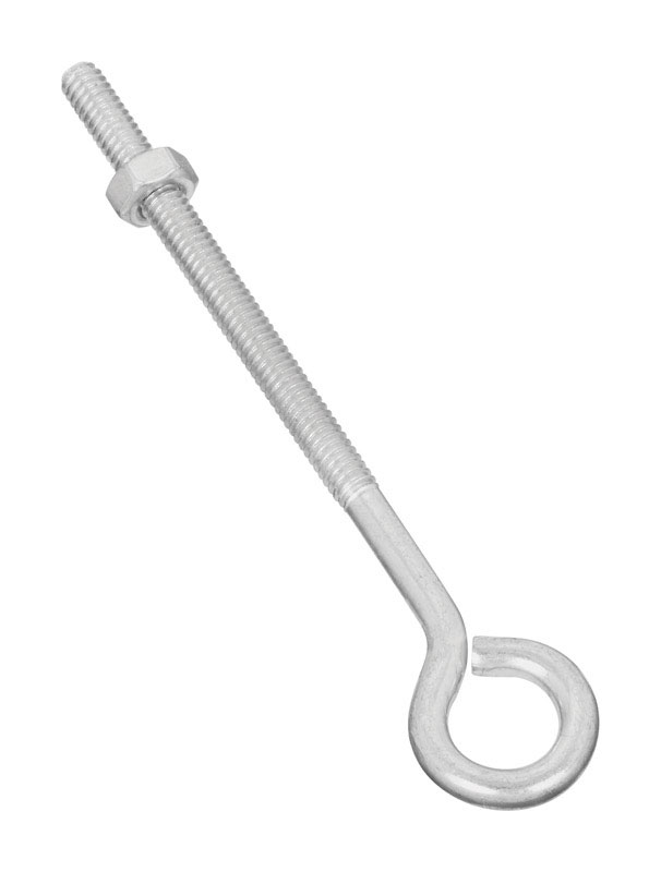 National Hardware 1/4 in. X 5 in. L Zinc-Plated Steel Eyebolt Nut Included (Pack of 20)