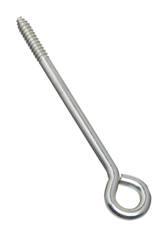 National Hardware 8 in. L Zinc-Plated Silver Steel Lag Screw Eye 1 pk (Pack of 10)