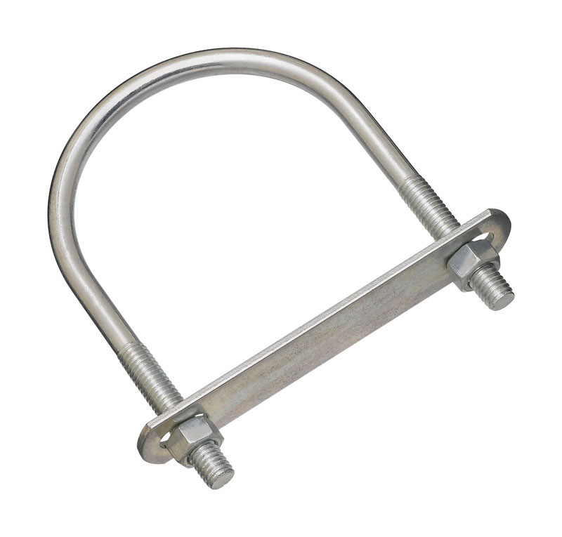 National Hardware 3/8 in. X 3-1/2 in. W X 5-1/4 in. L Coarse Zinc-Plated Steel U-Bolt (Pack of 5)
