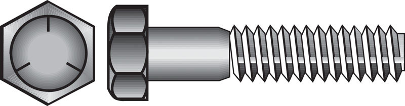 HILLMAN 1/4 in. D X 3/4 in. L Heat Treated Zinc Steel Hex Head Cap Screw 100 pk