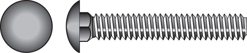 HILLMAN 5/16 in. X 1 in. L Zinc-Plated Steel Carriage Bolt 100 pk