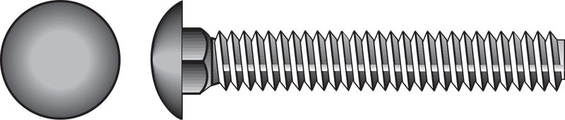 HILLMAN 5/16 in. X 8 in. L Zinc-Plated Steel Carriage Bolt 1 pk