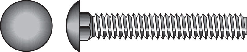 HILLMAN 3/8 in. X 3-1/2 in. L Zinc-Plated Steel Carriage Bolt 1 pk