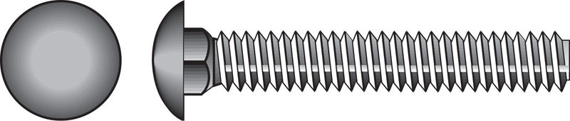 HILLMAN 3/8 in. X 4 in. L Zinc-Plated Steel Carriage Bolt 1 pk