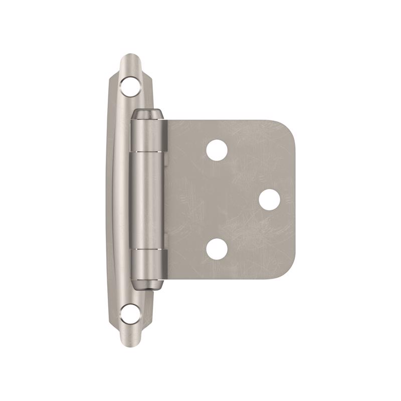 Amerock 1-3/4 in. W X 2-3/4 in. L Satin Nickel Silver Steel Self-Closing Hinge 2 pk