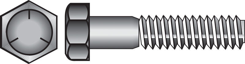 HILLMAN 1/4 in. D X 3 in. L Heat Treated Zinc Steel Hex Head Cap Screw 100 pk