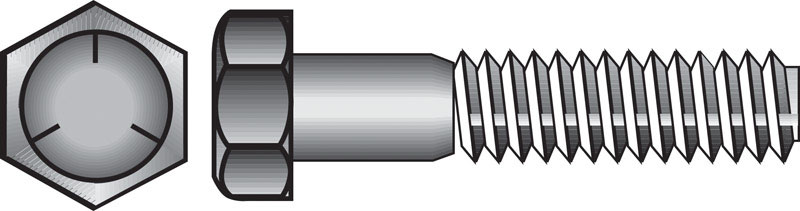 HILLMAN 3/8 in. D X 1-1/4 in. L Heat Treated Zinc Steel Hex Head Cap Screw 100 pk