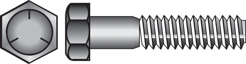 HILLMAN 7/16 in. D X 1-1/4 in. L Heat Treated Zinc Steel Hex Head Cap Screw 50 pk