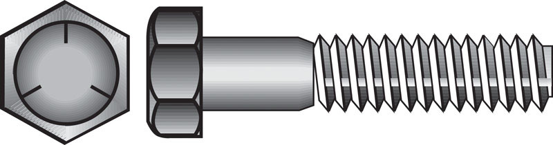 HILLMAN 7/16 in. D X 1-1/2 in. L Heat Treated Zinc Steel Hex Head Cap Screw 50 pk