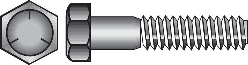 HILLMAN 7/16 in. D X 2 in. L Heat Treated Zinc Steel Hex Head Cap Screw 50 pk