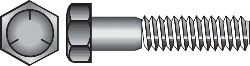HILLMAN 7/16 in. D X 4 in. L Heat Treated Zinc Steel Hex Head Cap Screw 25 pk