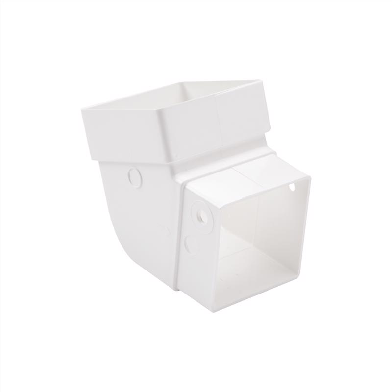 Amerimax 3.88 in. H X 3.63 in. W X 3.63 in. L White Vinyl U Downspout Elbow (Pack of 20)
