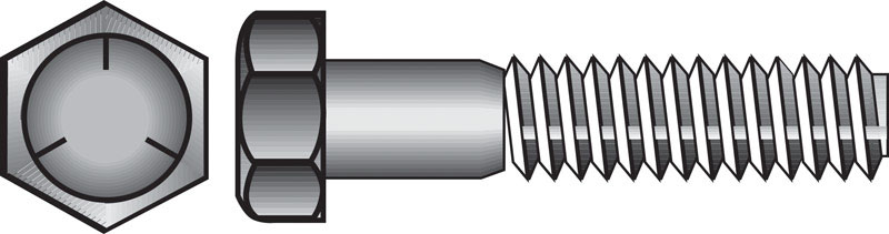 HILLMAN 3/8 in. D X 4-1/2 in. L Heat Treated Zinc Steel Hex Head Cap Screw 50 pk