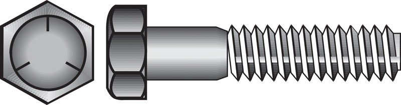 HILLMAN 7/16 in. D X 4-1/2 in. L Heat Treated Zinc Steel Hex Head Cap Screw 25 pk