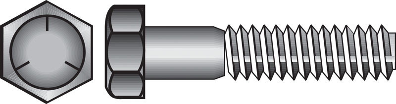 HILLMAN 5/8 in. D X 6 in. L Heat Treated Zinc Steel Hex Head Cap Screw 25 pk