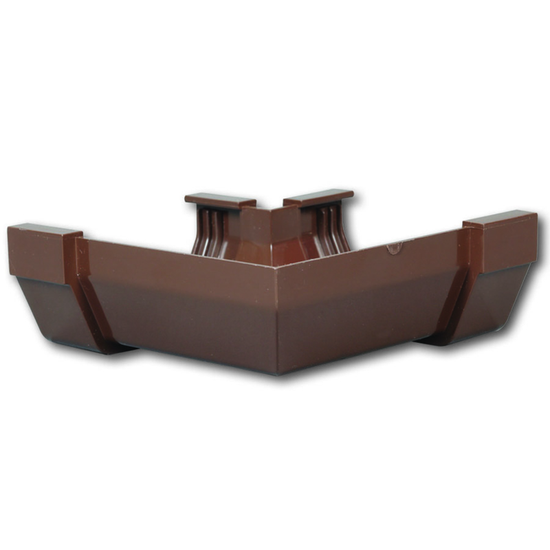 Amerimax 3.3 in. H X 5 in. W X 5 in. L Brown Vinyl U Gutter Corner (Pack of 10)