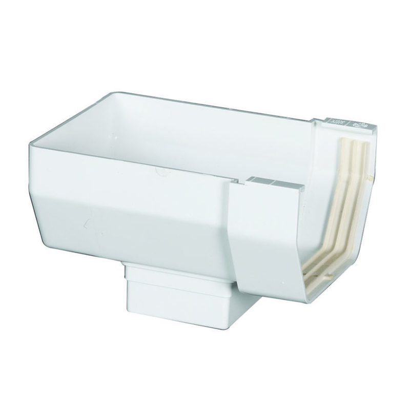 Amerimax 3.5 in. H X 5 in. W X 9 in. L White Vinyl K Gutter Outlet (Pack of 10)