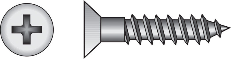 HILLMAN No. 4 X 1 in. L Phillips Zinc-Plated Coarse Wood Screws 100 pk