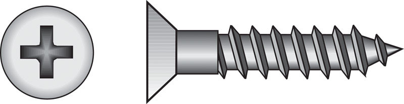 HILLMAN No. 6 Ga. X 1/2 in. L Phillips Zinc-Plated Coarse Wood Screws 100 pk