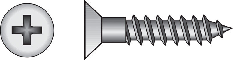 HILLMAN No. 12 Ga. X 2-1/2 in. L Phillips Zinc-Plated Coarse Wood Screws 100 pk