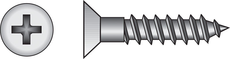 HILLMAN No. 12 Ga. X 3 in. L Phillips Zinc-Plated Coarse Wood Screws 100 pk