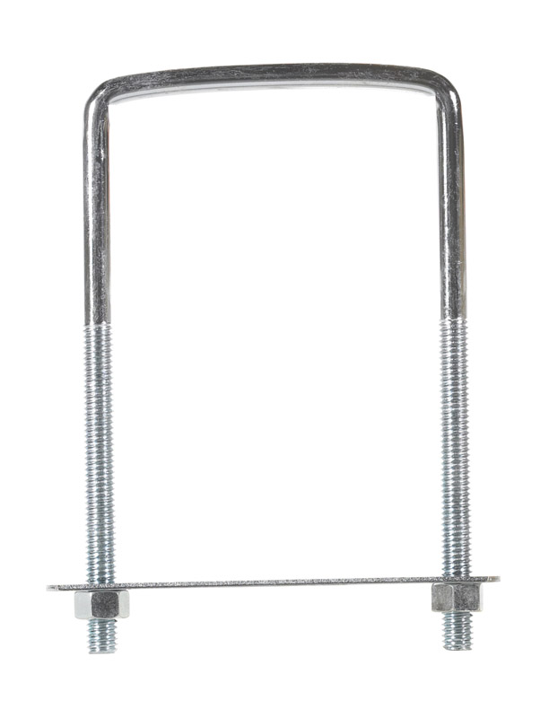 Hampton 3-3/4 in. X 3-5/8 in. W X 6 in. L Coarse Zinc-Plated Steel Lumber Size Square Bend U-Bolt (Pack of 5)
