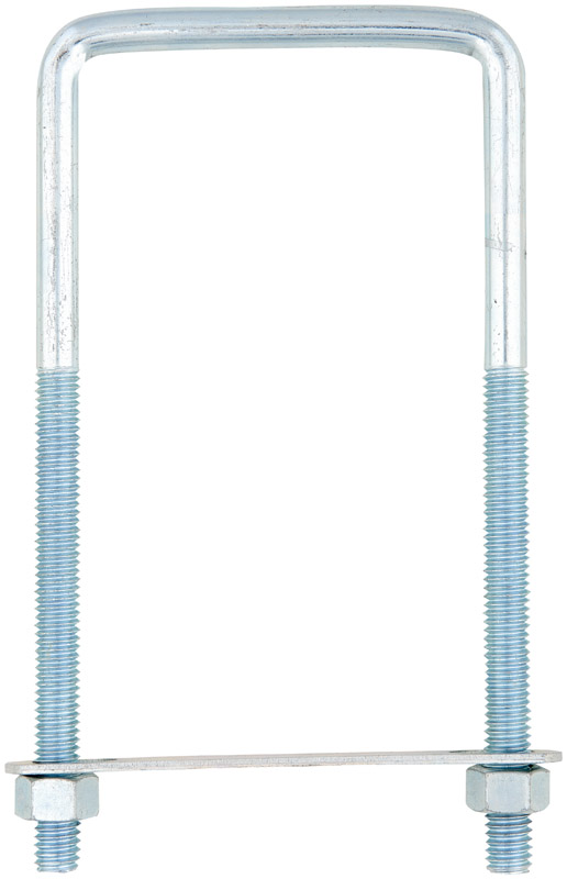 Hampton 3/8 in. X 3-5/8 in. W X 7 in. L Coarse Zinc-Plated Steel Lumber Size Square Bend U-Bolt (Pack of 5)