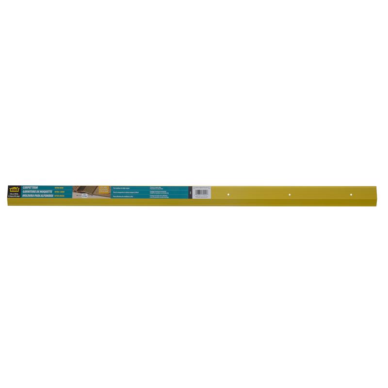 M-D Building Products 0.375 in. H X 2 in. W X 36 in. L Satin Brass Aluminum Carpet Trim