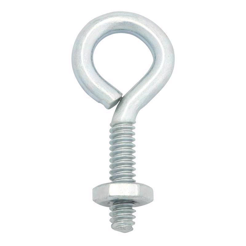 Hampton 3/16 in. X 1-1/2 in. L Zinc-Plated Steel Eyebolt Nut Included (Pack of 10)